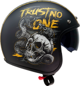 Casco de motocicleta Saturn Z1R - Trust No One - Negro/Amarillo - Talla M 0104-2854 