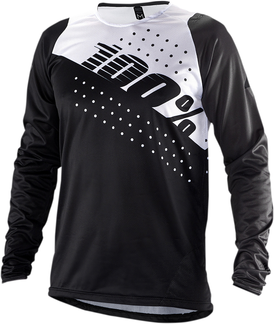 100% R-Core Long-Sleeve Jersey - Black/White - 2XL 40005-00014