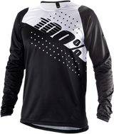 Camiseta de manga larga 100% R-Core - Negro/Blanco - Talla M 40005-00011