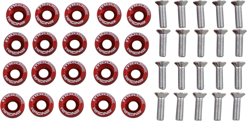 Kit de arandelas para guardabarros MOOSE RACING - Rojo 100-1012-PU 