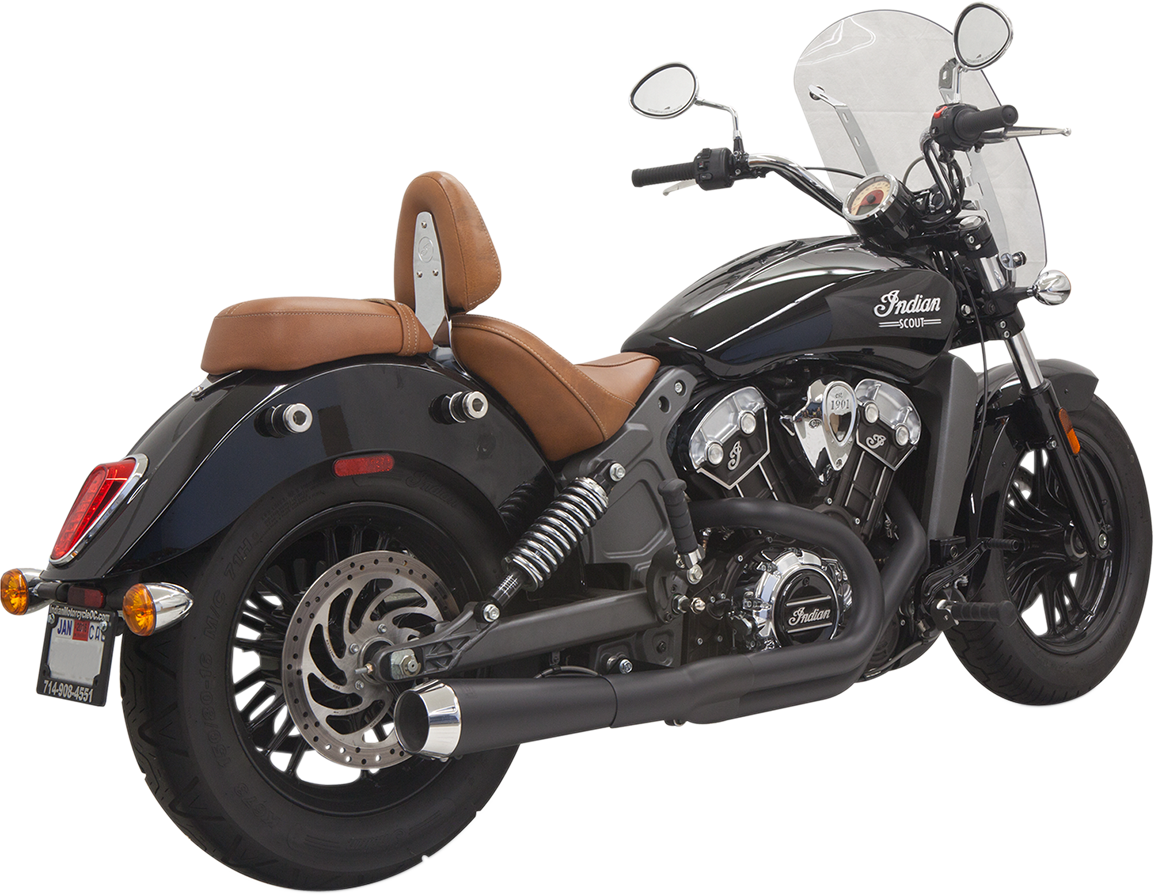 Escape BASSANI XHAUST 2:1 - Negro - Corto - Indian Scout 2015-2021 8S12JB 