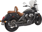 Escape BASSANI XHAUST 2:1 - Negro - Corto - Indian Scout 2015-2021 8S12JB 
