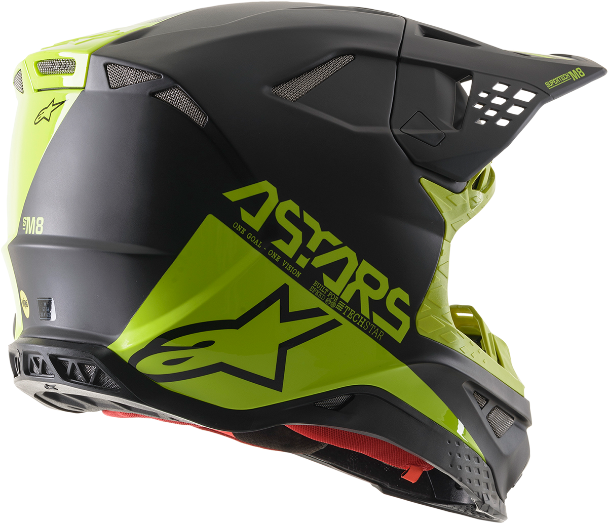 ALPINESTARS Supertech M8 Motorcycle Helmet - Echo - MIPS® - Black/Yellow - Small 8302621-1158-SM