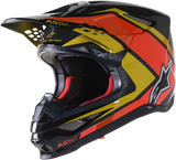 Casco de motocicleta ALPINESTARS Supertech M10 - Meta 2 - MIPS® - Negro/Amarillo/Naranja - Pequeño 8300422-1549-SM