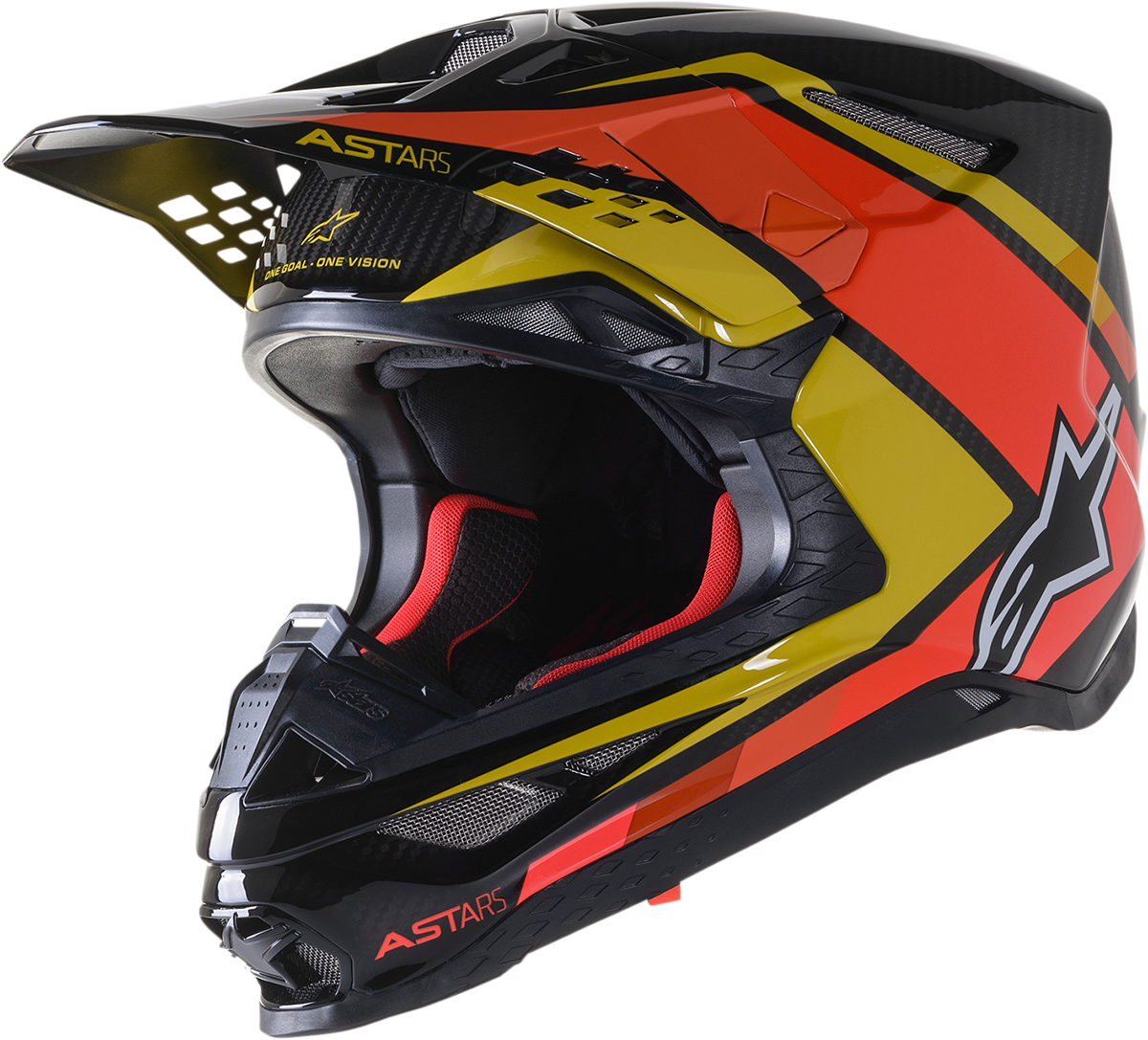 Casco de moto ALPINESTARS Supertech M10 - Meta 2 - MIPS® - Negro/Amarillo/Naranja - XL 8300422-1549-XL