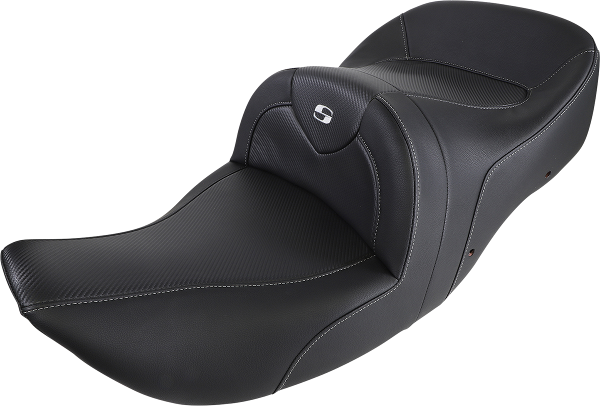 Asiento de sofá de carretera SADDLEMEN - Fibra de carbono - Sin respaldo - Negro - GL H01-07-185 