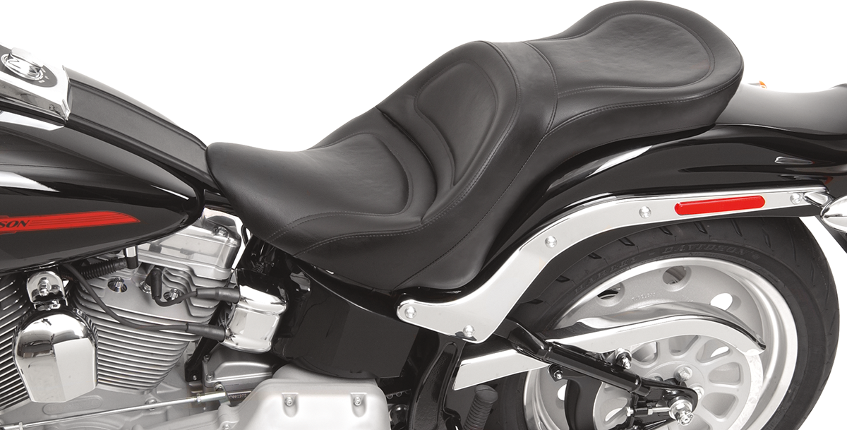 Asiento SADDLEMEN - Explorer - Sin respaldo - Cosido - Negro - FLSTF '07-'17 806-12-0291