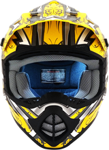 AFX FX-17 Motorcycle Helmet - Butterfly - Matte Yellow - Large 0110-7134