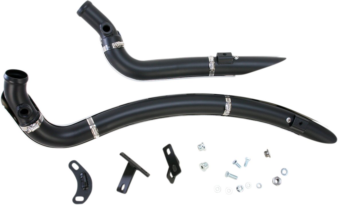 ハーレー　エキパイ Bassani Xhaust Sweeper Exhaust in Black/Chrome For Harley-Davidson