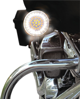 Inserto de señal de giro delantera doble estilo bala de DRAG SPECIALTIES - Blanco - Ámbar DS-300-AW-1157 