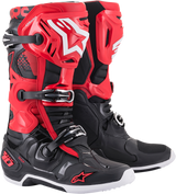 Botas ALPINESTARS Tech 10 - Negro/Rojo - Talla 11 de EE. UU. 2010020-31-11