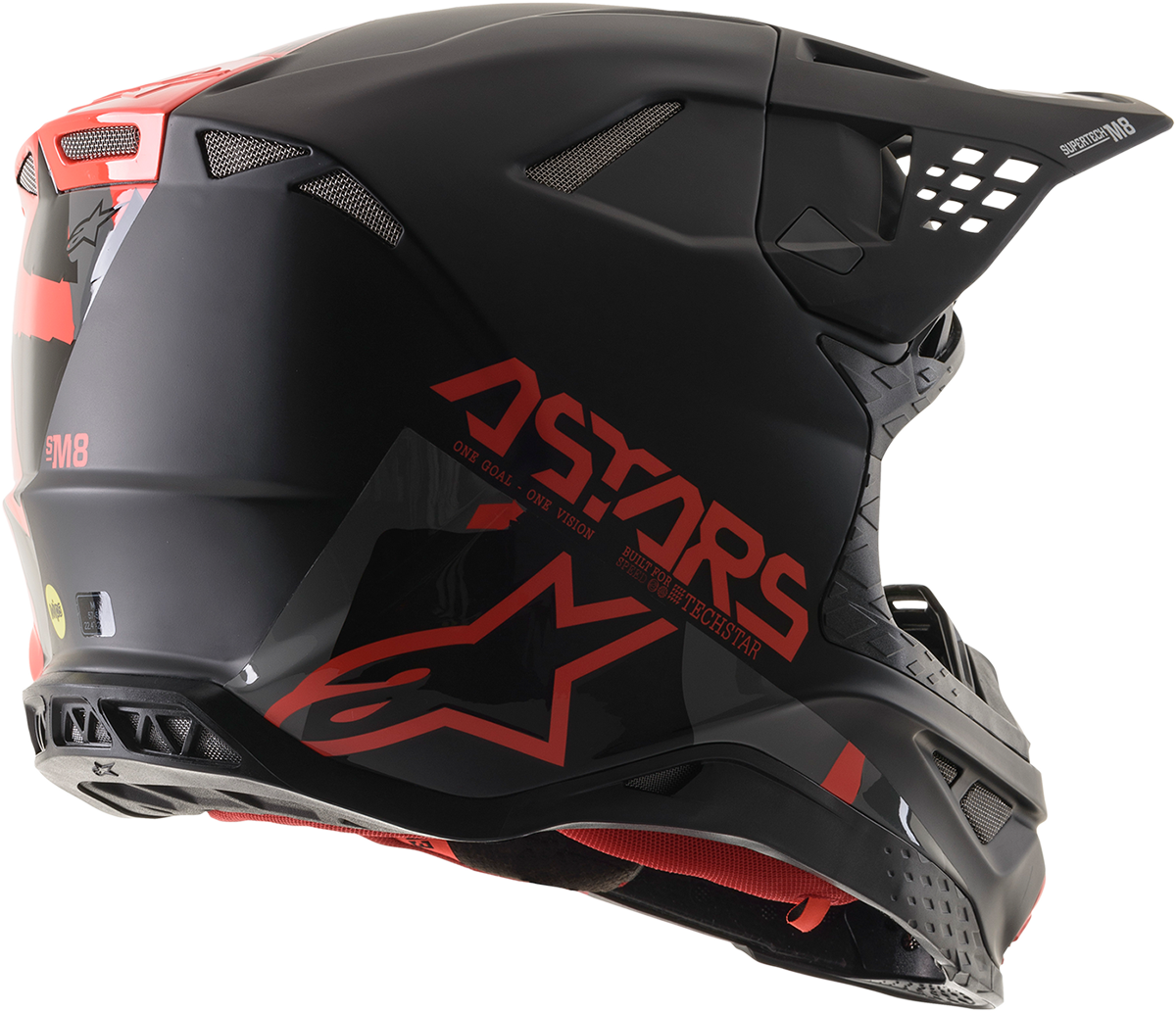 ALPINESTARS Supertech M8 Motorcycle Helmet - Echo - MIPS® - Black/Red/Gloss - Medium 8302621-1116-MD