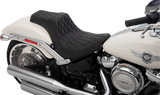 Asiento Predator III de DRAG SPECIALTIES - Doble diamante - Costuras plateadas - FLFB/S '18-'22 0802-1189