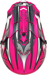 AFX FX-17 Motorcycle Helmet - Butterfly - Matte Hot Pink - Large 0110-7109