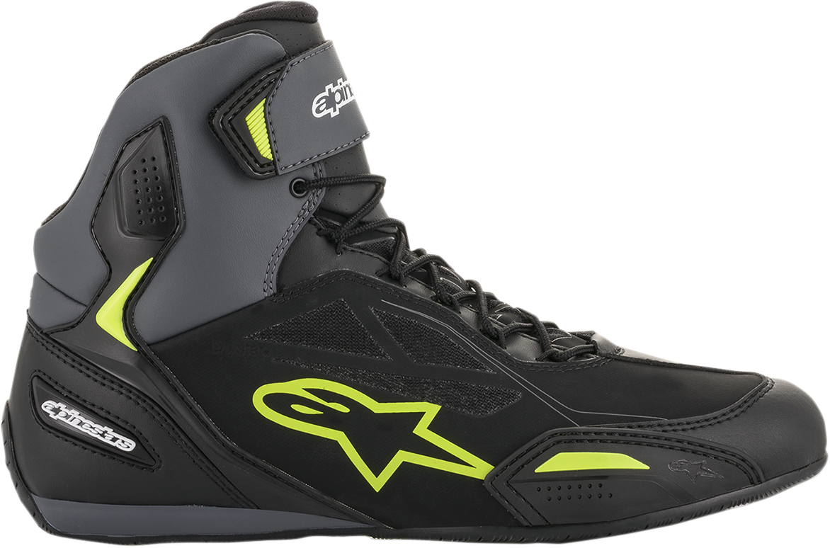 Zapatillas ALPINESTARS Faster-3 Drystar® - Negro/Gris/Amarillo - Talla 11.5 (EE. UU.) 2540719175-11.5