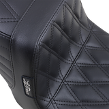 Asiento trasero LE PERA Tailwhip - Doble diamante - Negro - FXD '99-'03 LN-581DD 