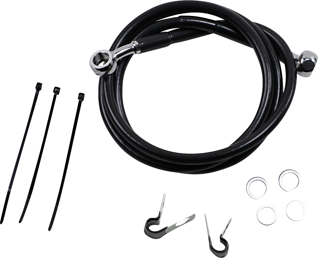 Línea de freno DRAG SPECIALTIES - Delantera - Negra - +2" - FXST '99-'07 640210-2BLK 