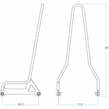 Barra de respaldo BILTWELL EXFIL - FXD - Cromada 5003-501 