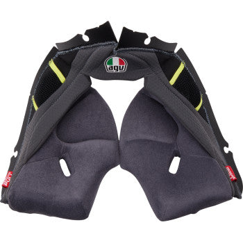 Almohadillas para mejillas AGV Pista GP RR - Gris/Amarillo - XL 2018500056499XL