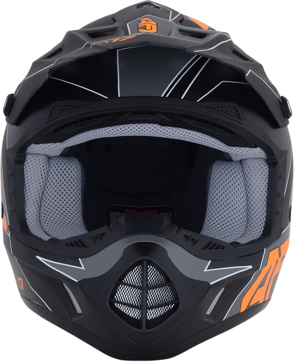 Casco de moto AFX FX-17 - Aced - Negro mate/Naranja - 2XL 0110-6508