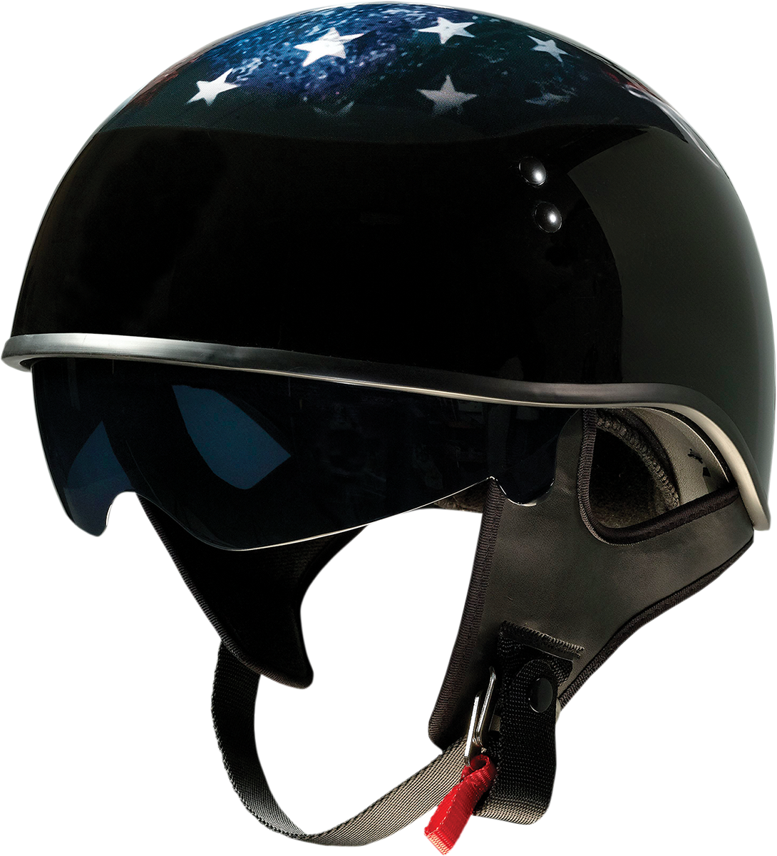 american flag motorcycle helmet for sale Z1R Vagrant - USA Skull - Black Lettering Color:4
