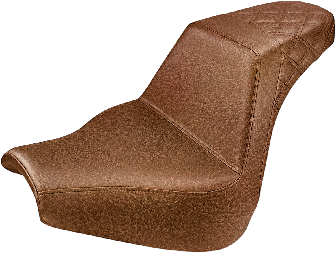 Asiento SADDLEMEN Step-Up - Costura trasera de celosía - Marrón 818-31-173BR 
