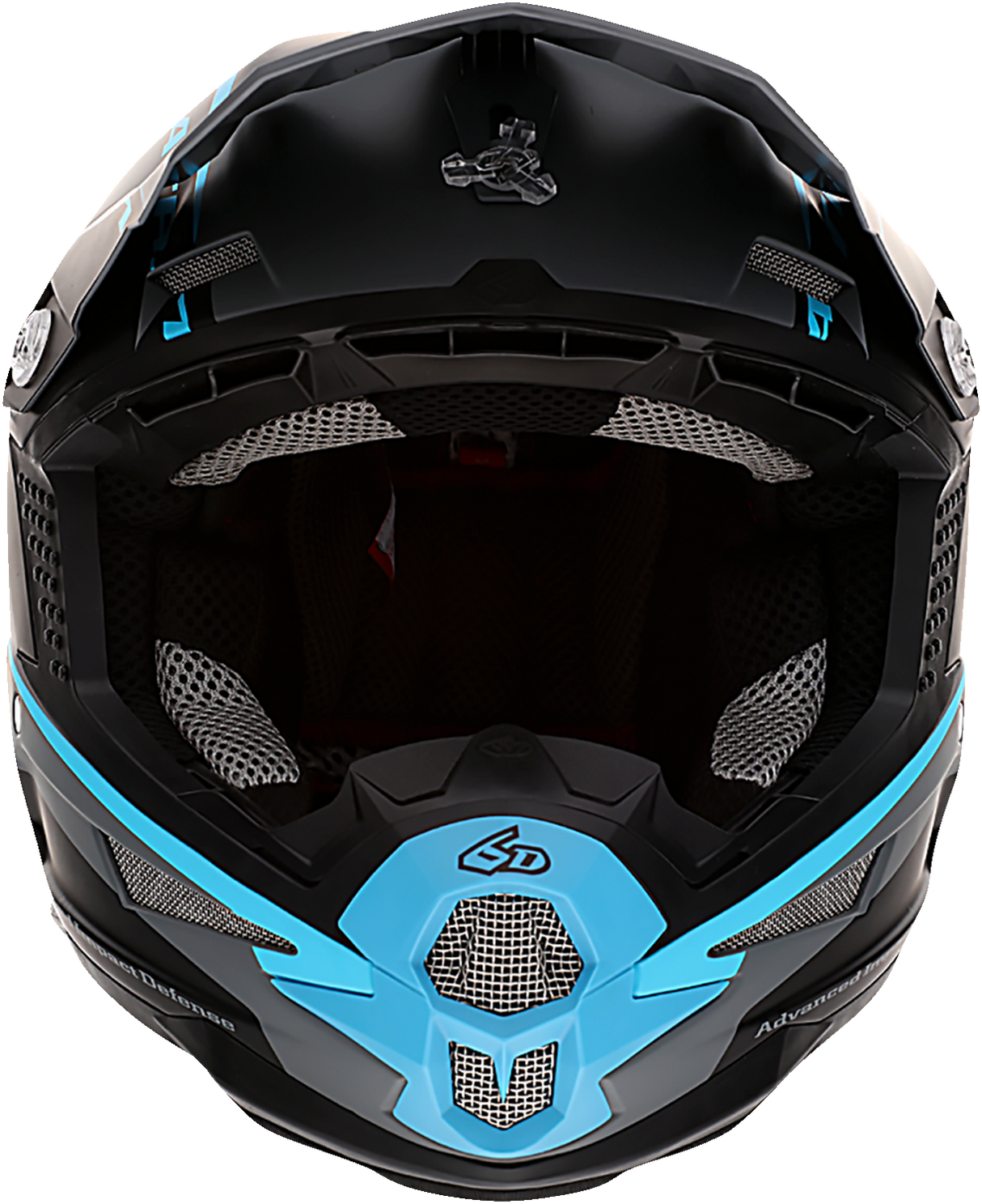 6D ATR-1 Motorcycle Helmet - Stealth - Cyan - XS 10-4624
