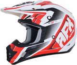 Casco de motocicleta AFX FX-17 - Force - Blanco perla/Rojo - Talla pequeña 0110-5244 