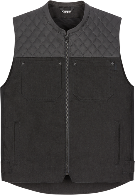 ICON Chamonix Denim Vest - Black - 2XL 2830-0556