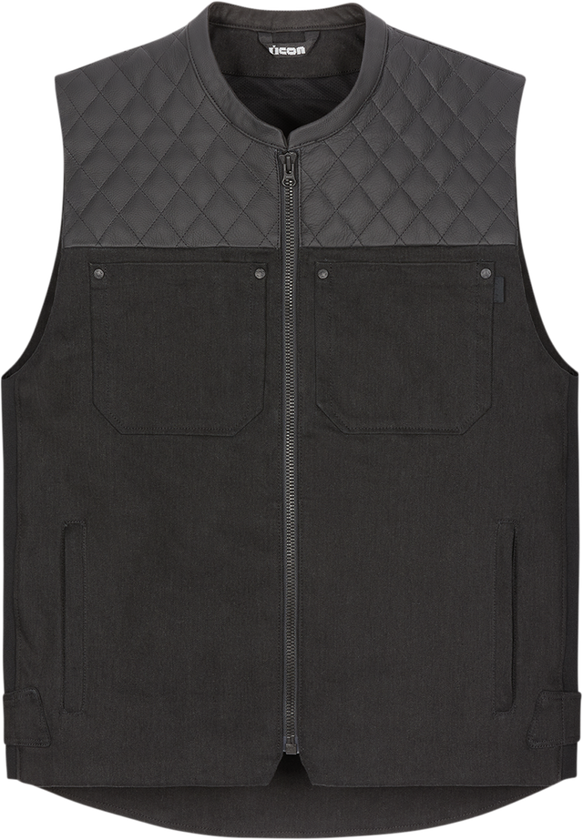 ICON Chamonix Denim Vest - Black - Medium 2830-0553