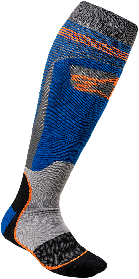 Calcetines ALPINESTARS MX Plus 1 - Azul/Naranja - Talla pequeña/mediana 4701820-7042-SM