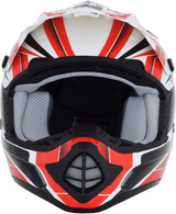Casco de motocicleta AFX FX-17 - Force - Blanco perla/Rojo - Talla pequeña 0110-5244 