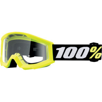 100%  Strata Mini Goggles - Yellow - Clear 50033-00006