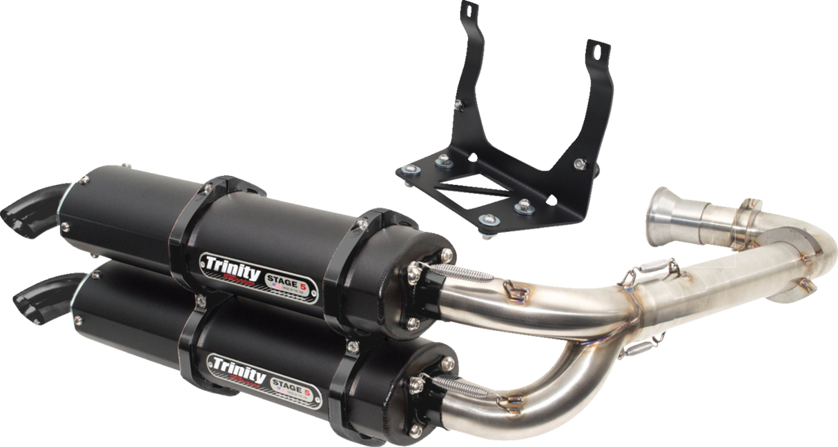 Escape doble TRINITY RACING Stage 5 - Cerakote Negro TR-4161D-C2