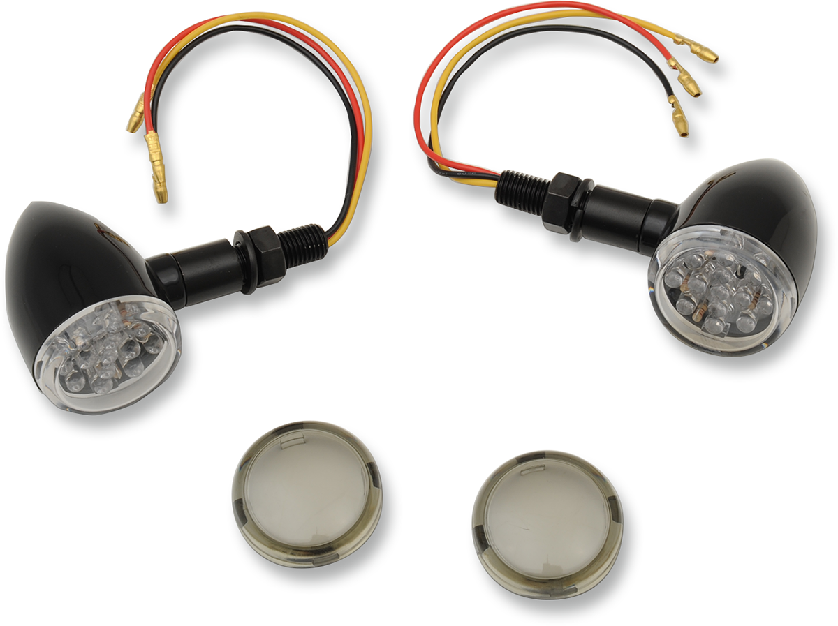 Luces de posición LED DRAG SPECIALTIES - Negro/Ámbar - Lente ahumada 20-6390BC/MIQ