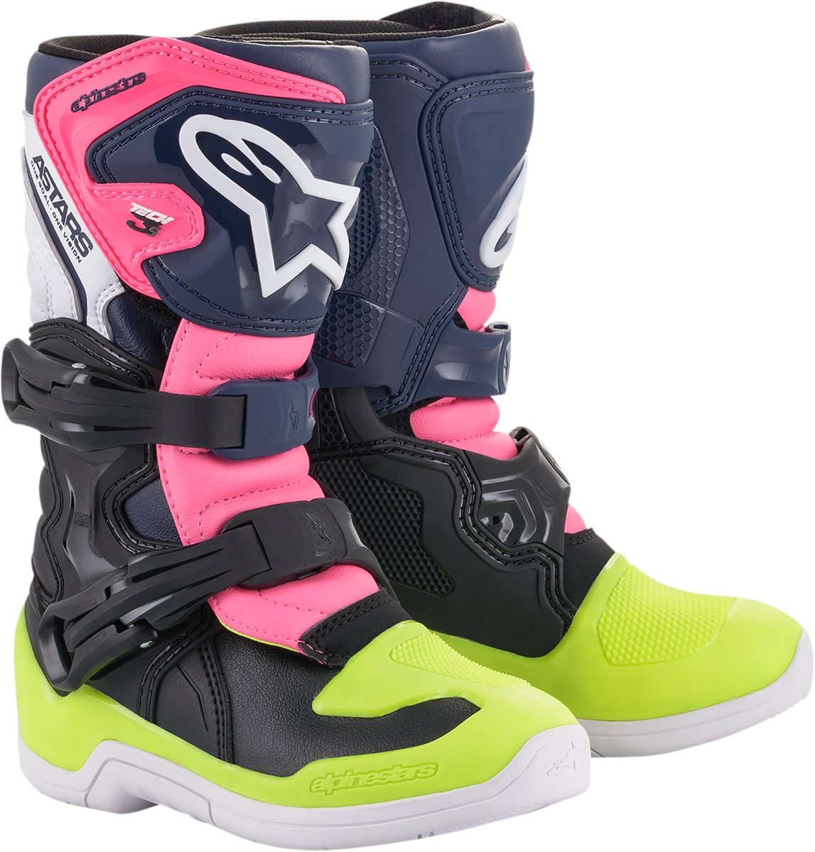 Botas ALPINESTARS Tech 3S - Negro/Azul/Rosa - Talla 13 (EE. UU.) 2014518-1176-13