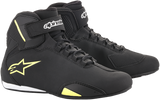 Zapatillas ALPINESTARS Sektor - Negro/Amarillo Fluorescente - Talla 7.5 (EE. UU.) 2515518155-7.5