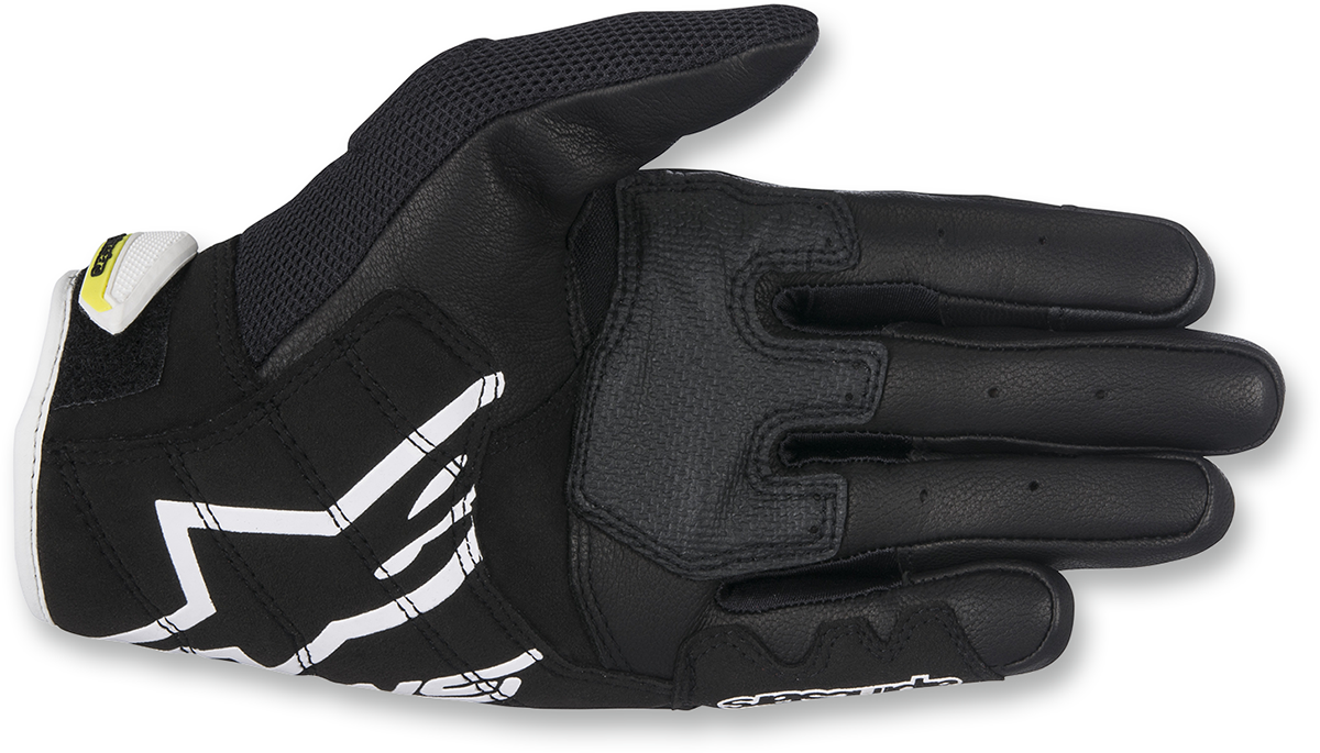 Guantes ALPINESTARS SMX-2 Air Carbon V2 - Negro/Blanco/Amarillo Fluo - Talla pequeña 3567717-125-S