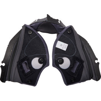 Almohadillas para mejillas AGV Pista GP RR - Gris/Amarillo - Medianas 2018500056499M