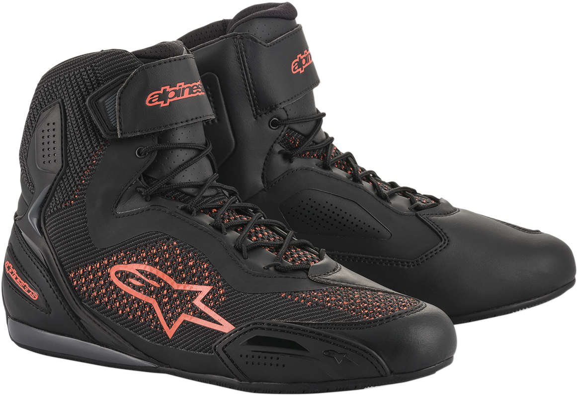 Zapatillas ALPINESTARS Faster-3 Rideknit® - Negro/Rojo - Talla 7 de EE. UU. 251031910307