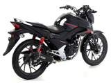 Arrow Hondacb125f'15/16 Homol.X-Kone Nichrom Silencer Carbon End Cap+Steel Link Pipe For Arrow Collector And Link Pipe 51514xkn