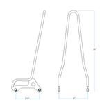 Barra de respaldo BILTWELL EXFIL - XL - Cromada 5003-503 