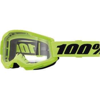 Gafas de natación 100% Strata 2 Junior - Amarillo neón - Transparente 50031-00010 
