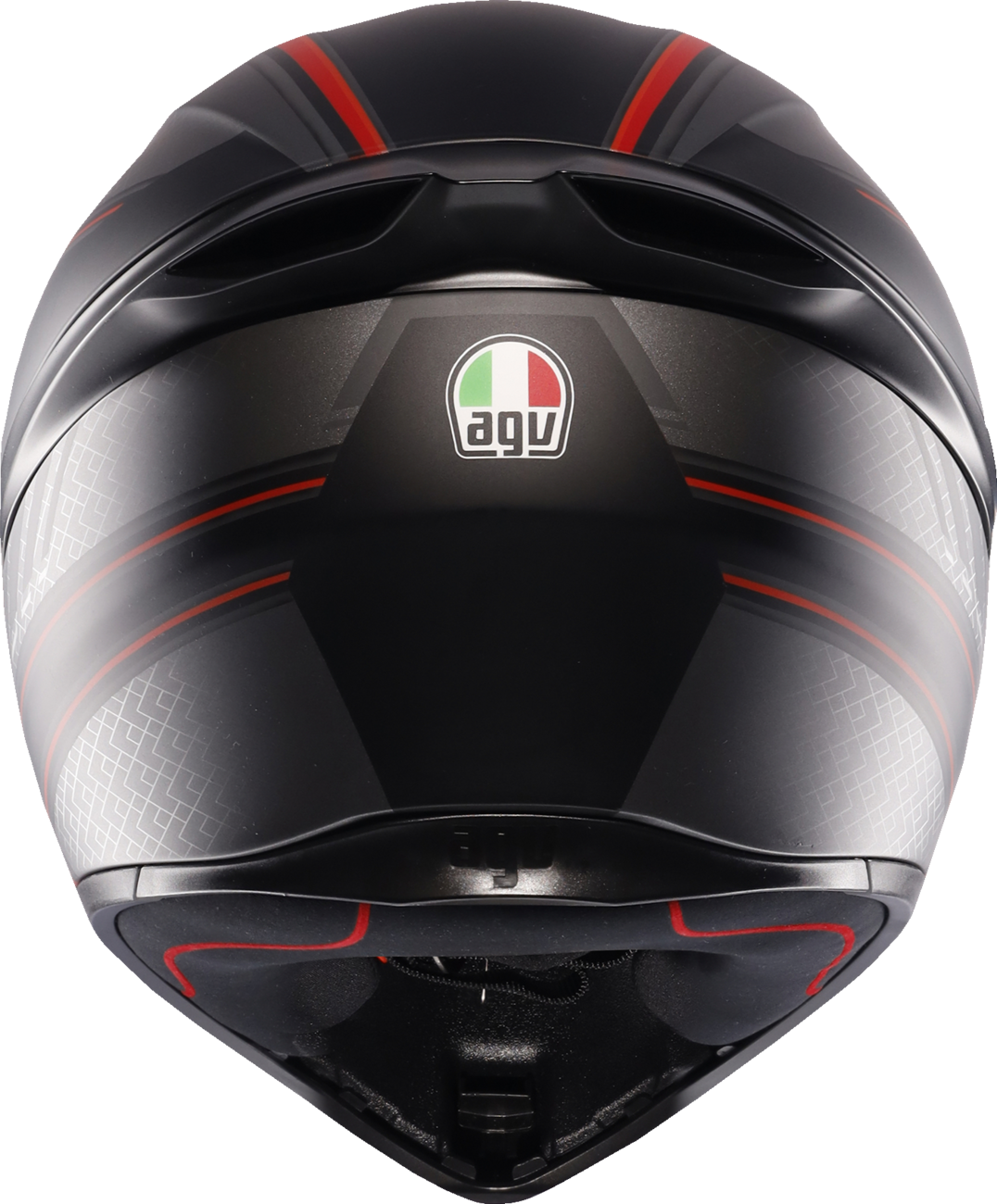 Casco de moto AGV K1 S - Sling - Negro mate/Rojo - 2XL 2118394003-038-XXL