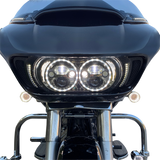 Inserto de señal de giro delantera doble estilo bala de DRAG SPECIALTIES - Blanco - Ámbar DS-300-AW-1157 