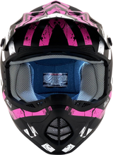 Casco de motocicleta AFX FX-17 - Attack - Negro mate/Fucsia - Talla grande 0110-7169 