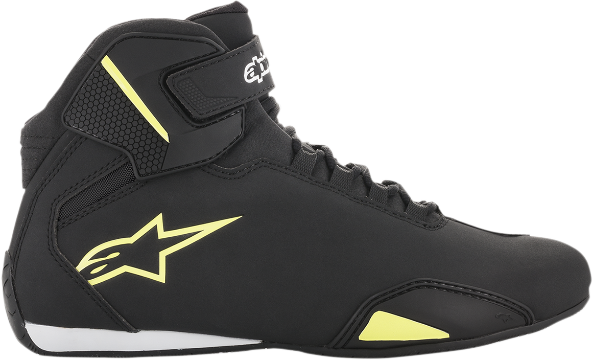 Zapatillas ALPINESTARS Sektor - Negro/Amarillo Fluorescente - Talla 7.5 (EE. UU.) 2515518155-7.5