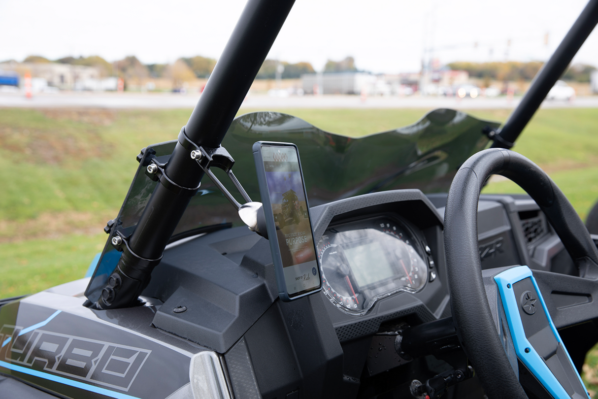 Soporte KLOCK WERKS para teléfono, jaula antivuelco, desplazamiento de 1-3/4" KWD-05-0527