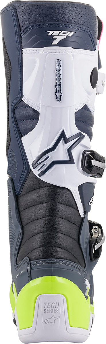 Botas ALPINESTARS Tech 7 - Negro/Rosa/Blanco/Amarillo - Talla 8 de EE. UU. 2012014-9076-8