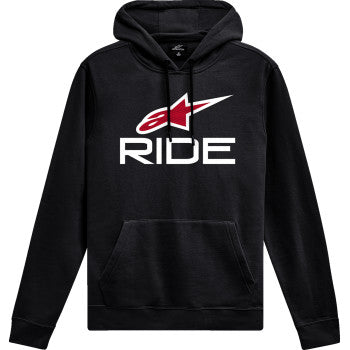 Sudadera con capucha ALPINESTARS Ride 4.0 - Negro/Rojo/Blanco - Talla L 1214-51820-1232-L